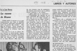 Las razones de Nicanor.