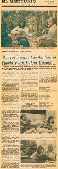 Aunque siempre fue antifestival Violeta Parra habría llorado": [entrevista]