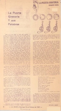 La puerta giratoria y sus patabras