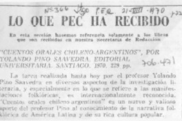 Lo Que PEC ha recibido.