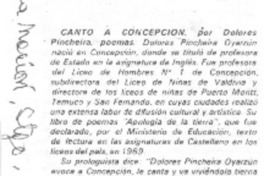 Canto a Concepción.