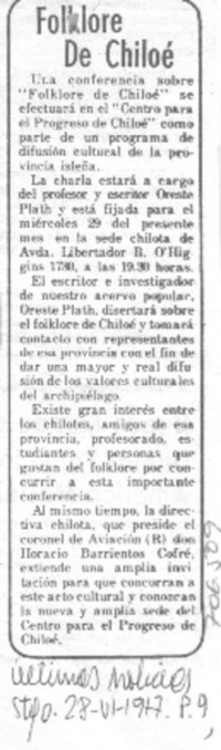 Folklore de Chiloé.