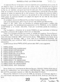 Marcela Paz: la otra divina.