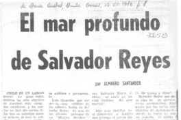 El mar profundo de Salvador Reyes