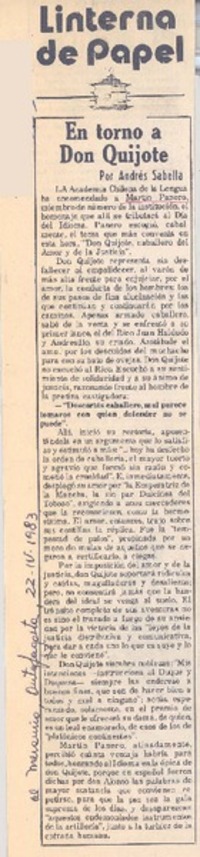 En torno a Don Quijote
