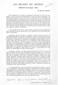 Los recodos del silencio