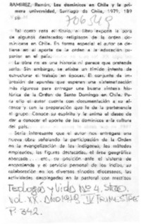 Los dominicos en Chile y la primera universidad