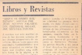 Según el orden del tiempo"