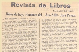 Niños de hoy, hombres del año 2.000