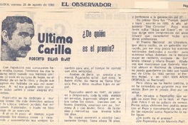 De quién es el premio?