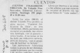 Cuentos folklóricos chilenos.