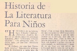Historia de la literatura para niños