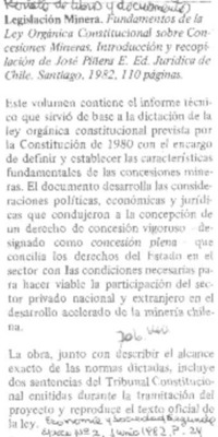 Legislación minera.
