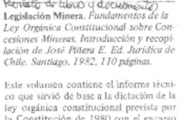 Legislación minera.