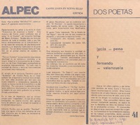 Lucía Pena y Fernando Valenzuela