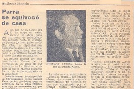 Parra se equivocó de casa