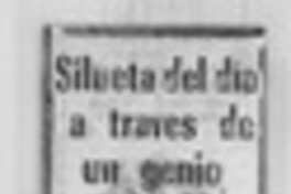 Silueta del día a través de un genio