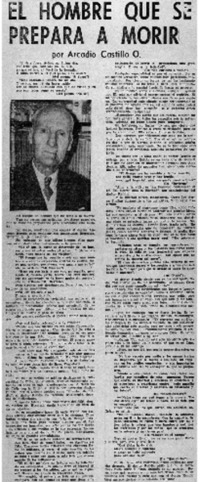 El hombre que se prepara a morir