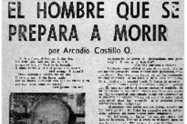 El hombre que se prepara a morir