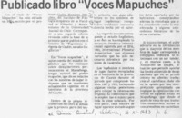 Publicado libro "Voces mapuches".