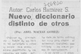 Nuevo diccionario distinto de otros