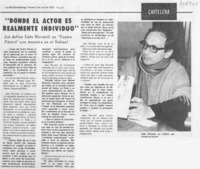 Donde el actor es realmente individuo.