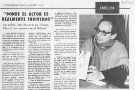 Donde el actor es realmente individuo.