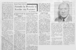 Cuando la historia se escribe sin pasiones