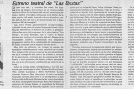 Estreno teatral de "las brutas"