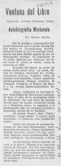 Autobiografía minúscula