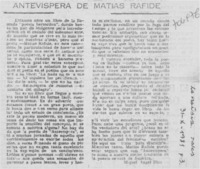 Antevíspera de Matías Rafide