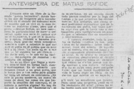 Antevíspera de Matías Rafide