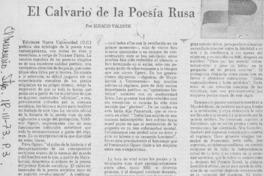 El calvario de la poesía rusa