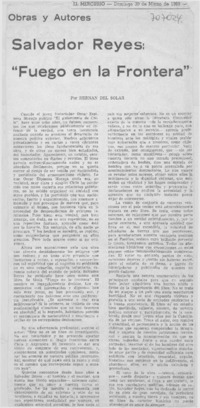 Salvador Reyes: "fuego en la frontera"