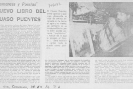 Nuevo libro del huaso Puentes.
