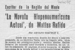 La novela hispanoamericana actual