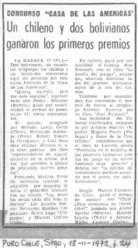 Un chileno y dos bolivianos ganaron los primeros premios.