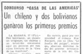 Un chileno y dos bolivianos ganaron los primeros premios.