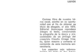 Arturo Prat Chacón: "Observaciones a la lei electoral vijente".