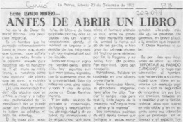 Antes de abrir un libro