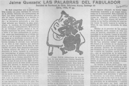 Jaime Quezada: las palabras del fabulador