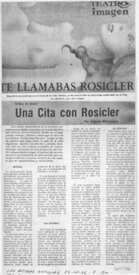 Una cita con Rosicler