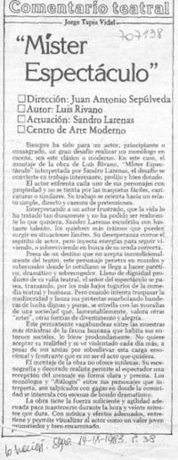 Mister espectáculo