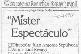 Mister espectáculo