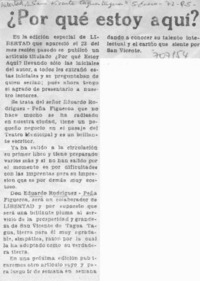 ¿Por qué estoy aquí?