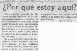 ¿Por qué estoy aquí?