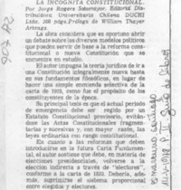 La Incognita constitucional.