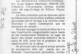 La Incognita constitucional.