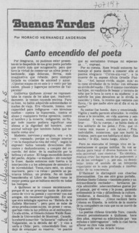 Canto encendido del poeta