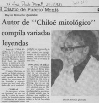 Autor de "Chiloé mitológico" compila variadas leyendas.